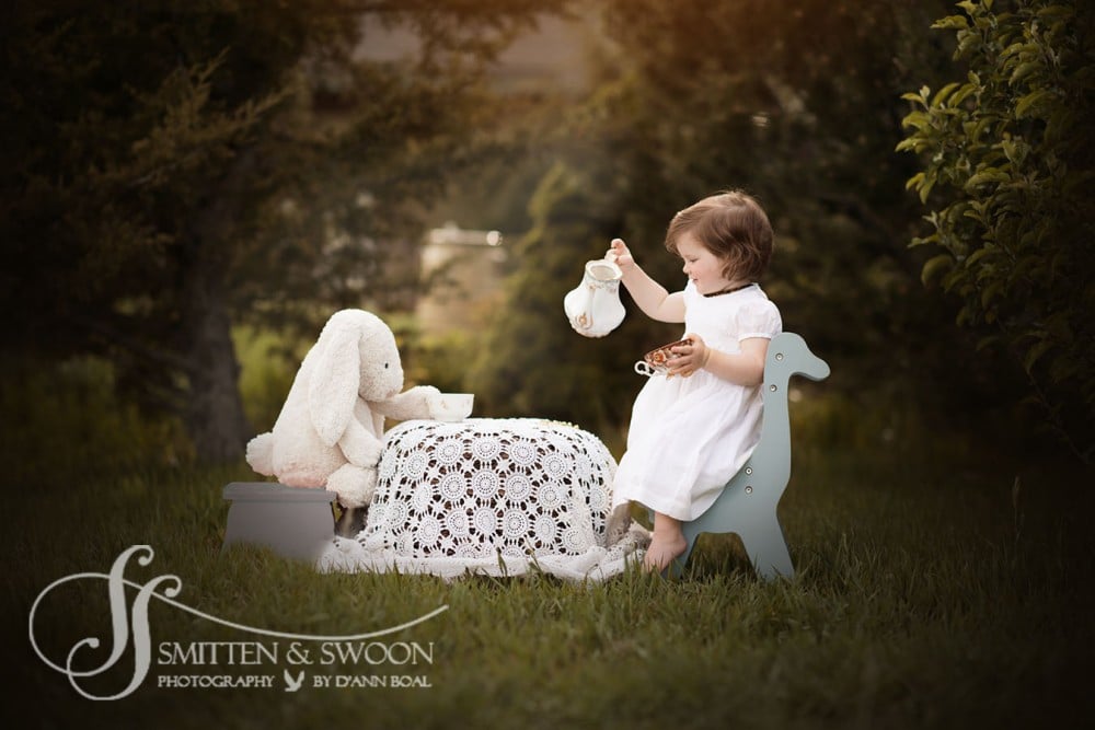 girl and bunny garden tea party {boulder family photographer}