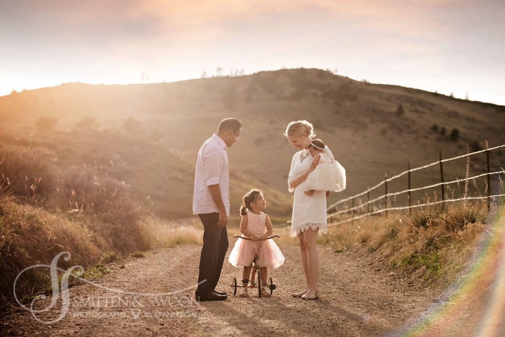 family photo in beautiful field {boulder family photographer}
