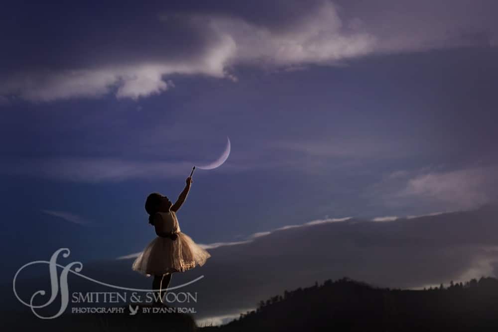 little girl painting the moon {boulder child photographer}