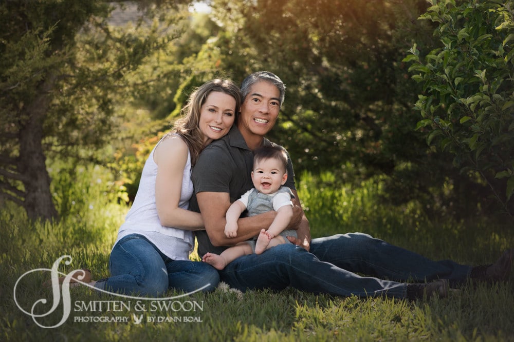 family of three smiling {boulder family photographer}