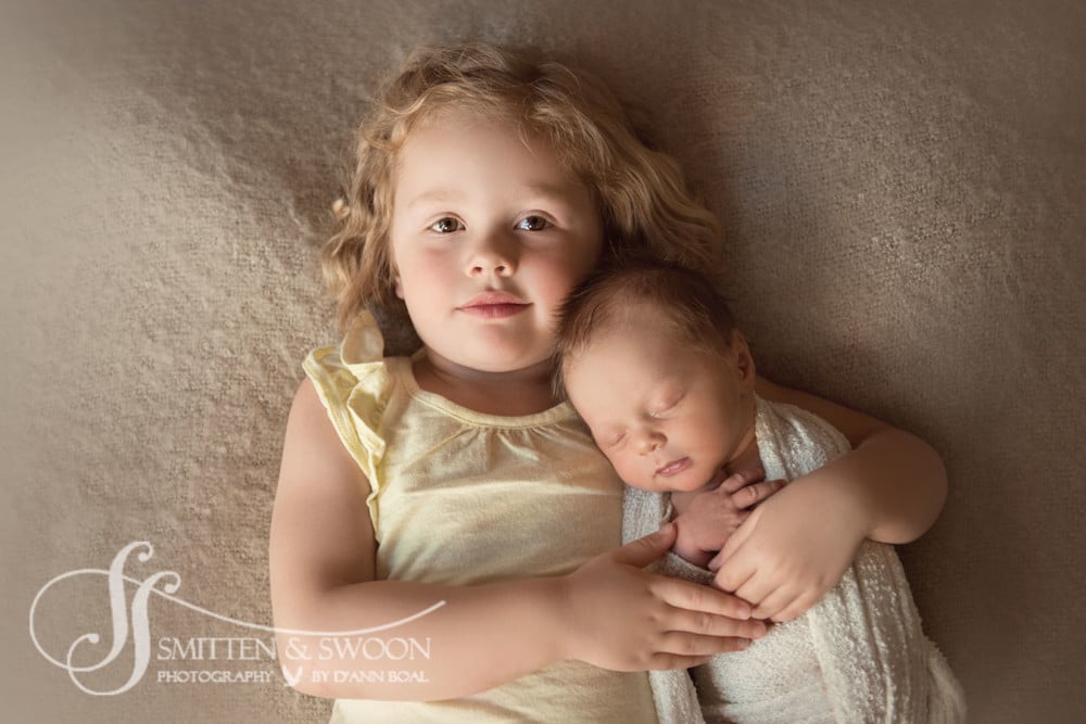 sibling photo with newborn baby {boulder newborn photographer}