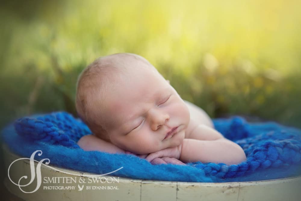 newborn baby sleeping in garden {boulder newborn photographer}