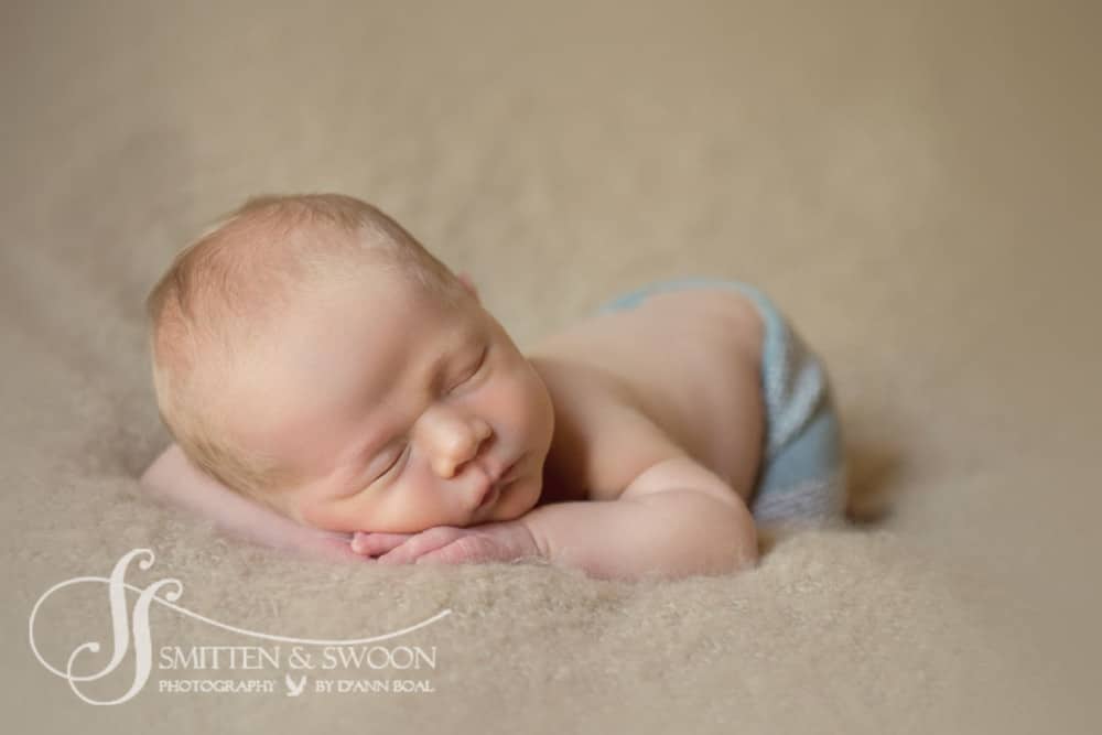 baby boy sleeping newborn pose {boulder newborn photographer}