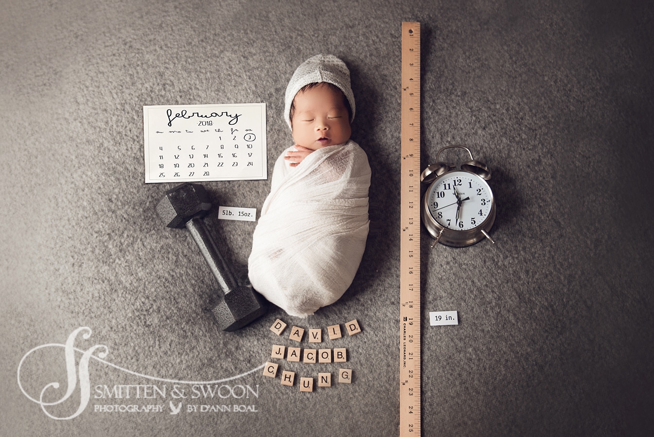 newborn baby birth announcement photo - boulder newborn photographer